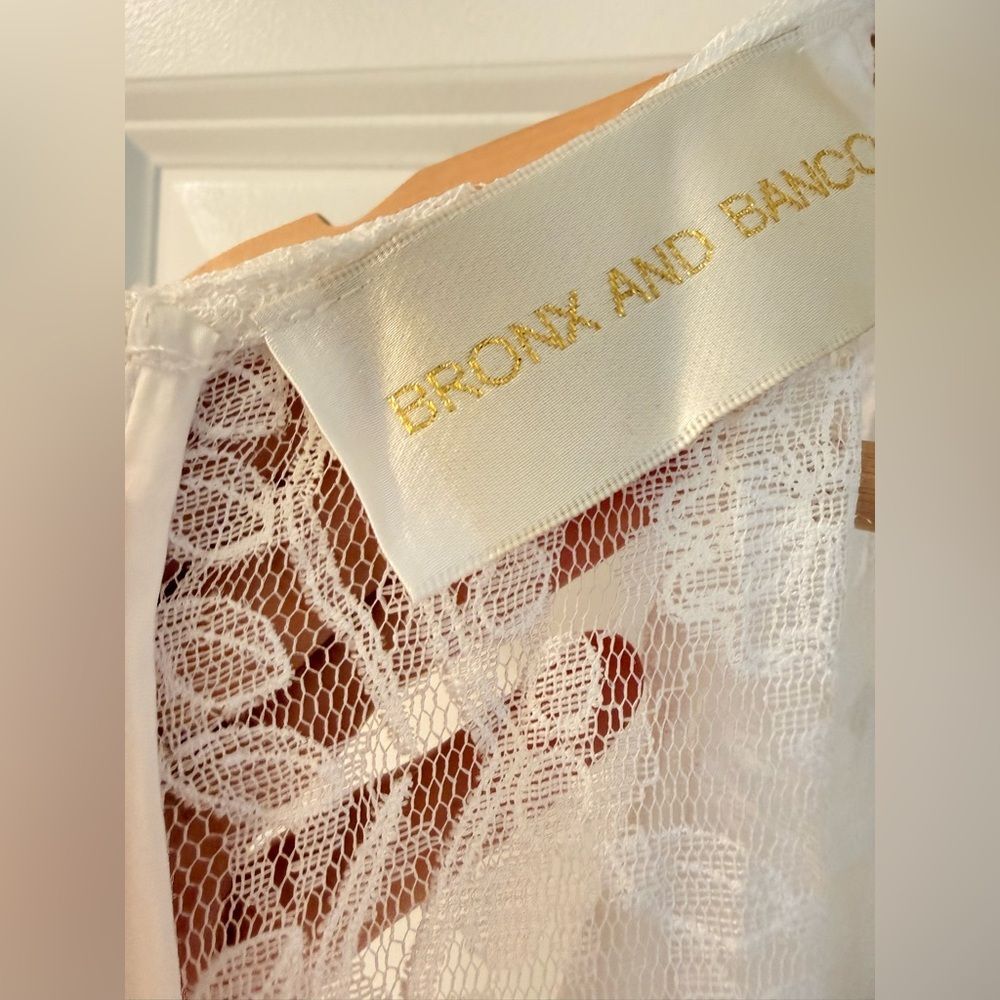 NWOT BRONX ADN BANCO Sicilia Ruffle LACE White wedding bridal dress - Picture 14 of 16